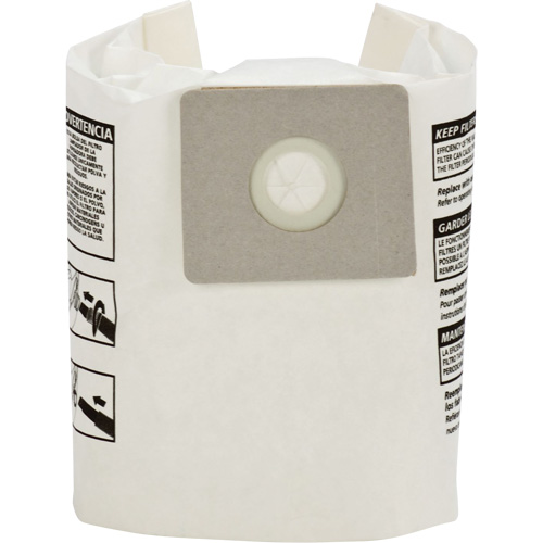 Sacs filtrants pour d&eacute;bris secs jetables de type A, 1 - 1,5 gal. US Rock Safety Industrial Ltd