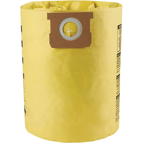 Sacs filtrants pour d&eacute;bris secs jetables &agrave; haute efficacit&eacute; de type I, 10 - 14 gal. US Rock Safety Industrial Ltd