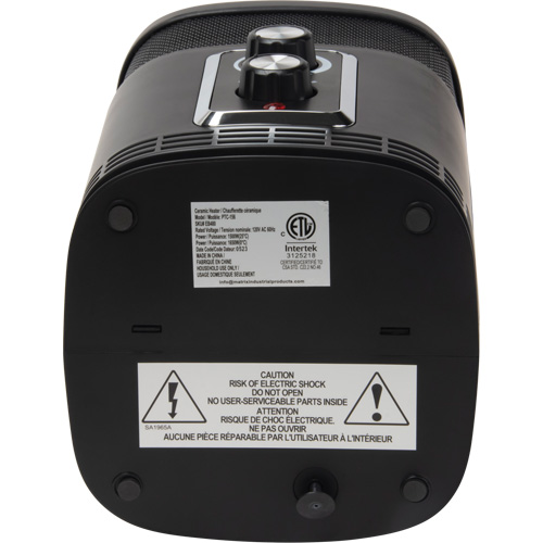 360 Degree Surround Portable Heater, Ceramic, Electric, 5200 BTU/H Rock Safety Industrial Ltd