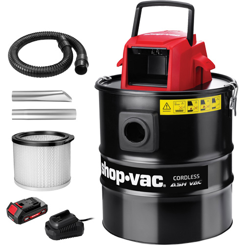 Cordless Ash Vacuum, 20 V, 5 gal. Capacity Rock Safety Industrial Ltd