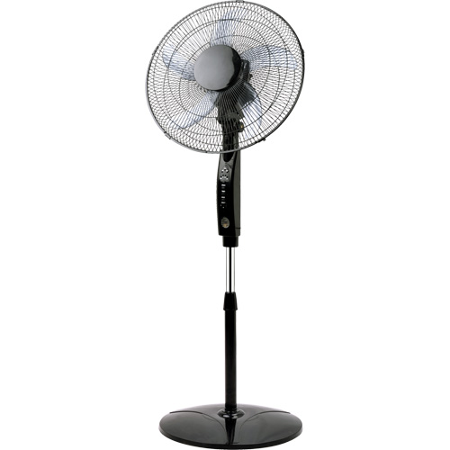 Oscillating Pedestal Fan with Remote Control, Commercial, 3 Speed, 16" Diameter Rock Safety Industrial Ltd