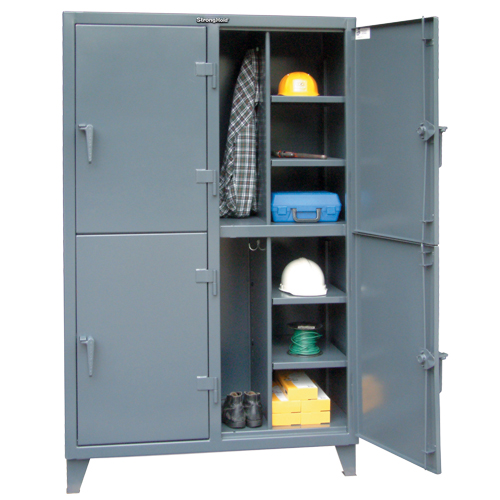 Heavy-Duty Locker, Steel, 8 Shelves, 72" H x 50" W x 24" D, Grey Rock Safety Industrial Ltd