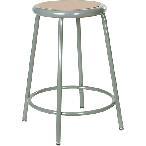 Tabouret de s&eacute;rie 500, Stationnaire, Fixe, 24", Acier/Masonite Si&egrave;ge, Gris Rock Safety Industrial Ltd