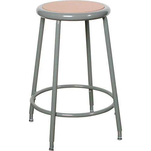Tabouret de s&eacute;rie 500, Stationnaire, Ajustable, , Acier/Masonite Si&egrave;ge, Gris Rock Safety Industrial Ltd