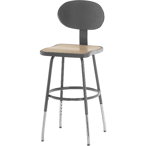 Tabouret de s&eacute;rie 500, Stationnaire, Ajustable, 18" - 26", Acier/Masonite Si&egrave;ge, Gris Rock Safety Industrial Ltd