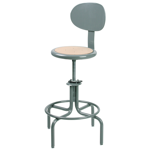 Tabouret de s&eacute;rie 600, Stationnaire, Ajustable, , Acier/Masonite Si&egrave;ge, Gris Rock Safety Industrial Ltd