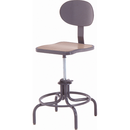 Tabouret rectangulaire de s&eacute;rie 600, Mobile, Ajustable, , Acier/Masonite Si&egrave;ge, Gris Rock Safety Industrial Ltd