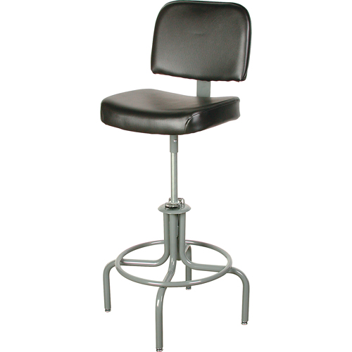 Tabouret de s&eacute;rie 600, Stationnaire, Ajustable, 25" - 31", Vinyle Si&egrave;ge, Noir Rock Safety Industrial Ltd
