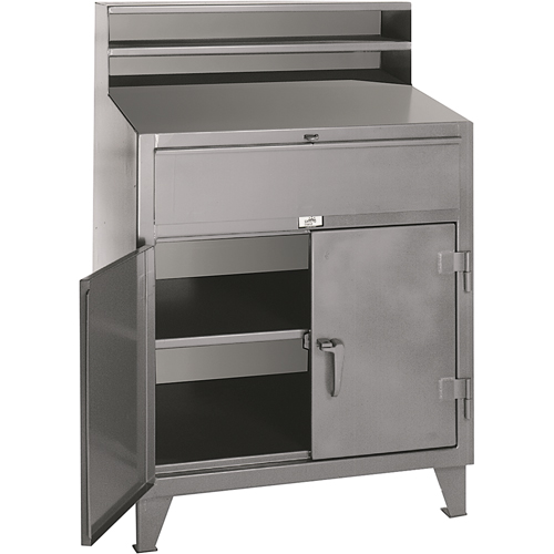 Cabinet Shop Desks, 36" W x 28" D x 54" H, Grey Rock Safety Industrial Ltd