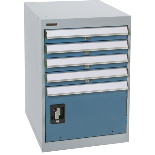 &eacute;tabli sur pi&eacute;destal avec une porte & quatre tiroirs, 4 Tiroirs, 18" la x 21" p x 28" h Rock Safety Industrial Ltd