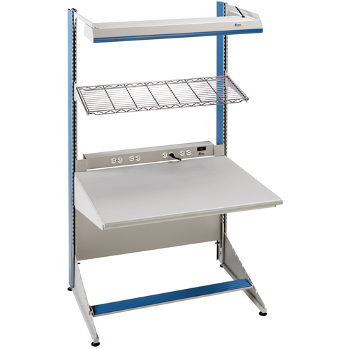 Postes de travail modulaires ergonomiques - Exemples de configurations - A-SS Modules de d&eacute;part &agrave; un c&ocirc;t&eacute;, 48" la x 28" p x 84" h, Module de d&eacute;part &agrave; un c&ocirc;t&eacute; Rock Safety Industrial Ltd