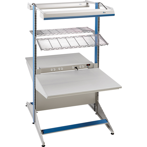 Postes de travail modulaires ergonomiques - Exemples de configurations - A-DC Ajouts de coin &agrave; deux c&ocirc;t&eacute;s, 36" la x 56" p x 84" h, Ajout de coin &agrave; deux c&ocirc;t&eacute;s Rock Safety Industrial Ltd