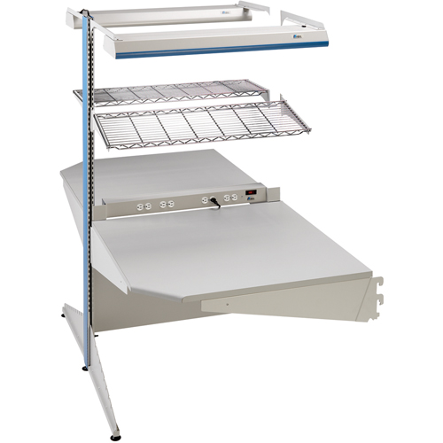 Postes de travail modulaires ergonomiques - Exemples de configurations - A-DC Ajouts de coin &agrave; deux c&ocirc;t&eacute;s, 36" la x 56" p x 84" h, Ajout de coin &agrave; deux c&ocirc;t&eacute;s Rock Safety Industrial Ltd