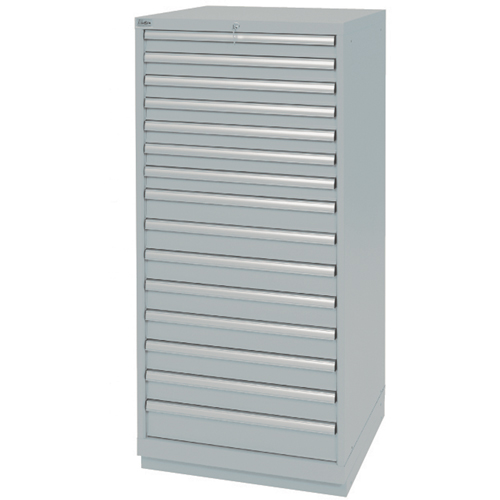 Armoires de rangement avec tiroirs, 15 tiroirs, 28-1/4" la x 28-1/2" p x 59-1/2" h, Gris Rock Safety Industrial Ltd