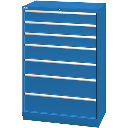 Armoires de rangement avec tiroirs, 7 tiroirs, 40-1/4" la x 22-1/2" p x 59-1/2" h, Bleu brillant Rock Safety Industrial Ltd