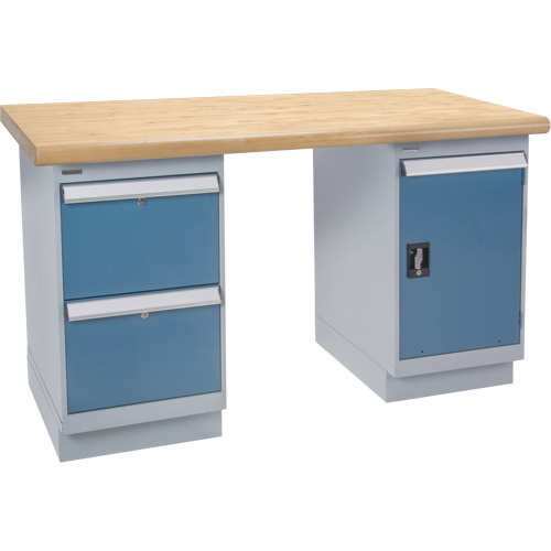 Workbench, Door & Drawers, 2500 lbs. Cap., 72" W x 36" D, 34" H Rock Safety Industrial Ltd