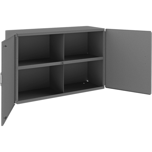 Wall-Mountable Cabinet, 24" H x 33-13/16" W x 12-3/8" D, 1 Shelves, Steel, Grey Rock Safety Industrial Ltd