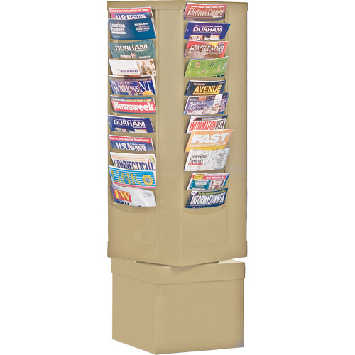 Porte-documents, Rotatif, 44 fentes, Acier, 14-1/8" la x 14-1/8" p x 48-1/2" h Rock Safety Industrial Ltd