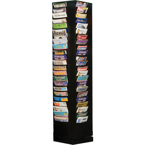 Porte-documents, Rotatif, 92 fentes, Acier, 14-1/8" la x 14-1/8" p x 68-3/8" h Rock Safety Industrial Ltd