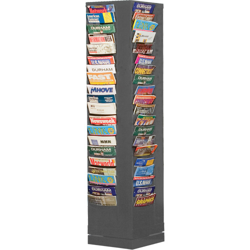 Porte-documents, Rotatif, 80 fentes, Acier, 14-1/8" la x 14-1/8" p x 60-7/8" h Rock Safety Industrial Ltd