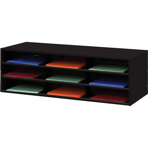 Porte-documents horizontal, Stationnaire, 9 fentes, Acier, 33-13/16" la x 11-11/16" p x 10-7/8" h Rock Safety Industrial Ltd