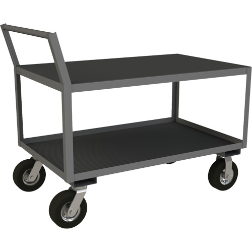 Low Profile Instrument Cart, 2 Tiers, 24-1/4" W x 51" D x 40-15/16" H, 1200 lbs. Cap. Rock Safety Industrial Ltd