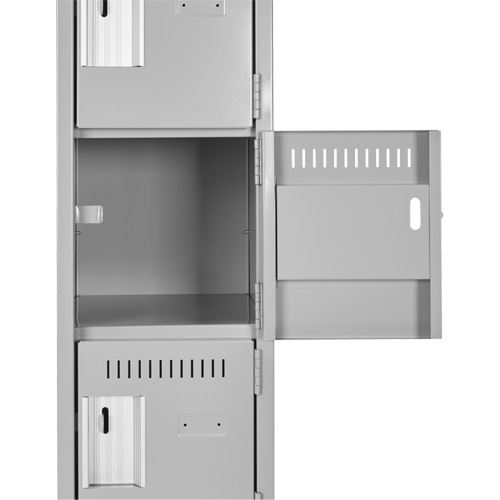Petits casiers Clean Line, 6 niveaux, 12" x 18" x 72", Acier, Gris, Rivet (assembl&eacute;) Rock Safety Industrial Ltd
