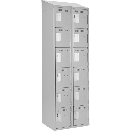Clean-Line Lockerette, 6 -tier, Bank of 2, 18" x 72" x 18", Steel Rock Safety Industrial Ltd