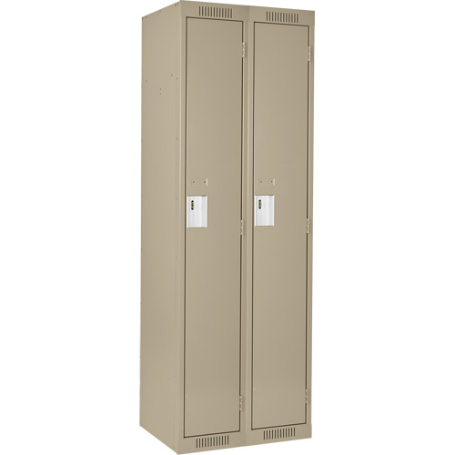Casiers Clean Line, Bloc de 2, 36" x 18" x 72", Acier, Beige, Rivet (assembl&eacute;) Rock Safety Industrial Ltd