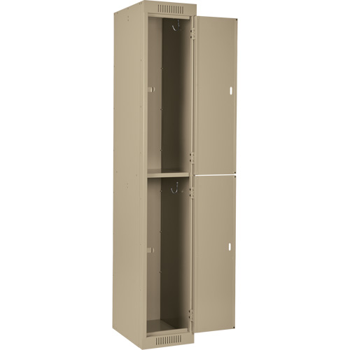 Clean Line Lockers, 2 -tier, Bank of 4, 48" x 18" x 72", Steel, Beige, Rivet (Assembled) Rock Safety Industrial Ltd