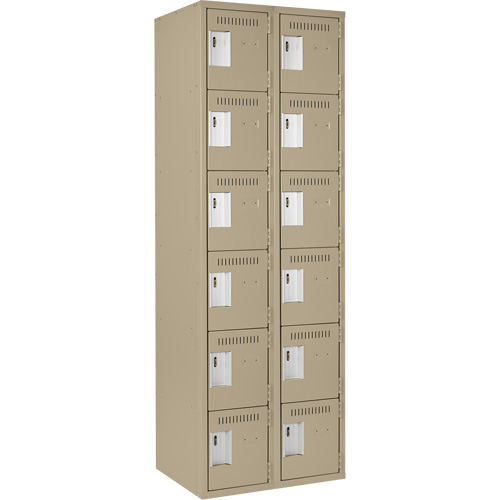 Petit casier Clean-Line, 6 niveaux, Bloc de 2, 18" x 72" x 18", Acier Rock Safety Industrial Ltd