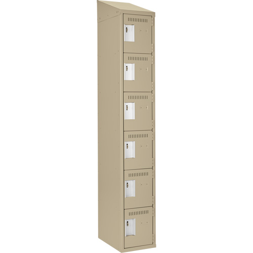 Clean-Line Lockerette, 6 -tier, 18" x 72" x 15", Steel Rock Safety Industrial Ltd