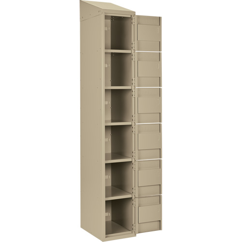 Clean-Line Lockerette, 6 -tier, Bank of 4, 18" x 72" x 18", Steel Rock Safety Industrial Ltd