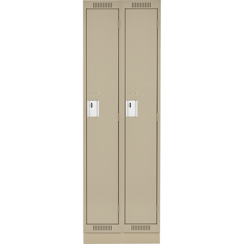 Clean Line Lockers, Bank of 2, 24" x 18" x 76", Steel, Beige, Rivet (Assembled) Rock Safety Industrial Ltd