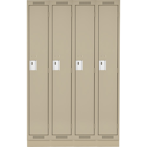 Casiers Clean Line, Bloc de 4, 60" x 18" x 76", Acier, Beige, Rivet (assembl&eacute;) Rock Safety Industrial Ltd