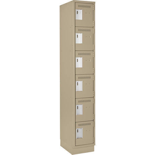 Clean-Line Lockerette, 6 -tier, 18" x 72" x 18", Steel Rock Safety Industrial Ltd