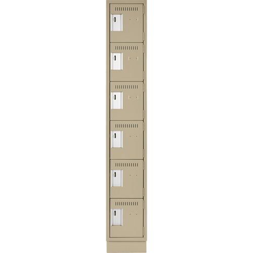 Clean-Line Lockerette, 6 -tier, 18" x 72" x 18", Steel Rock Safety Industrial Ltd