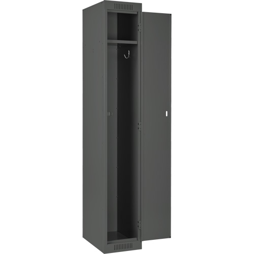 Clean Line Lockers, Bank of 4, 48" x 18" x 78", Steel, Charcoal, Rivet (Assembled) Rock Safety Industrial Ltd