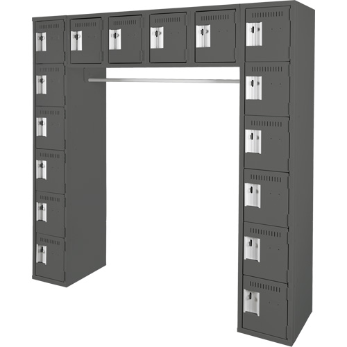 Arche de casiers &eacute;conomiques assembl&eacute;s Clean Line, 16 niveaux, 18" x 72" x 12", Acier Rock Safety Industrial Ltd