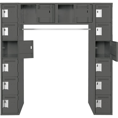 Arche de casiers &eacute;conomiques assembl&eacute;s Clean Line, 16 niveaux, 18" x 72" x 12", Acier Rock Safety Industrial Ltd