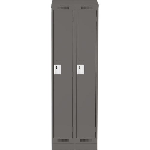Casiers Clean Line, Bloc de 2, 24" x 18" x 82", Acier, Charbon, Rivet (assembl&eacute;) Rock Safety Industrial Ltd