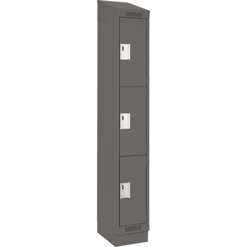 Clean-Line Lockerette, 6 -tier, Bank of 3, 18" x 72" x 18", Steel Rock Safety Industrial Ltd