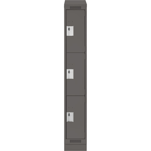 Clean-Line Lockerette, 6 -tier, Bank of 3, 18" x 72" x 18", Steel Rock Safety Industrial Ltd