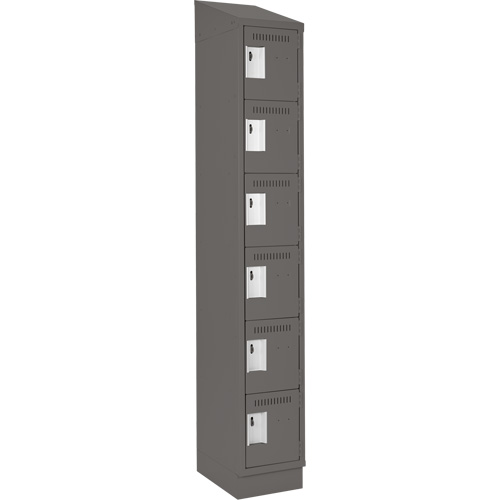 Clean-Line Lockerette, 6 -tier, 18" x 72" x 18", Steel Rock Safety Industrial Ltd
