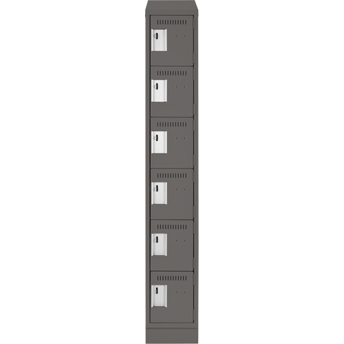 Clean-Line Lockerette, 6 -tier, 18" x 72" x 18", Steel Rock Safety Industrial Ltd