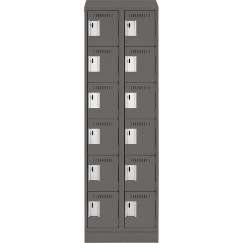 Clean-Line Lockerette, 6 -tier, Bank of 2, 18" x 72" x 18", Steel Rock Safety Industrial Ltd
