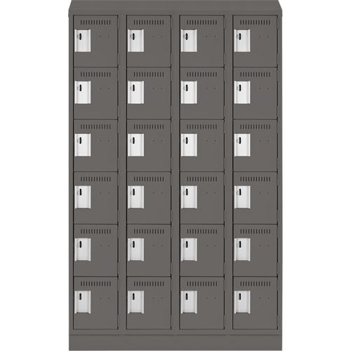 Clean-Line Lockerette, 6 -tier, Bank of 4, 18" x 72" x 18", Steel Rock Safety Industrial Ltd