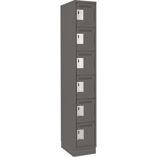 Clean-Line Lockerette, 6 -tier, 18" x 72" x 18", Steel Rock Safety Industrial Ltd