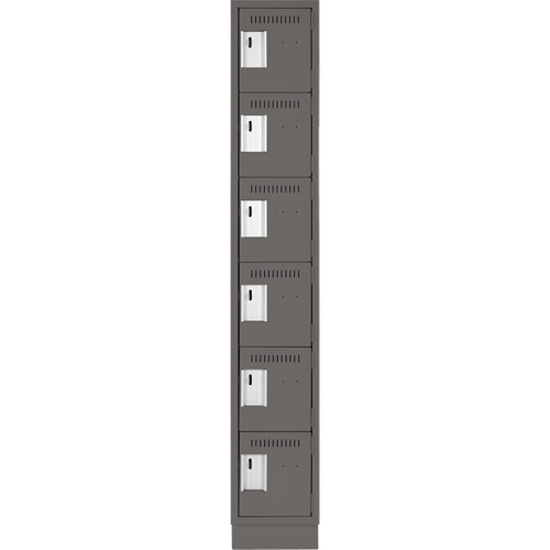 Clean-Line Lockerette, 6 -tier, 18" x 72" x 18", Steel Rock Safety Industrial Ltd