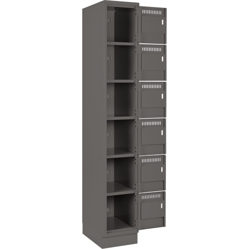 Clean-Line Lockerette, 6 -tier, Bank of 2, 18" x 72" x 18", Steel Rock Safety Industrial Ltd